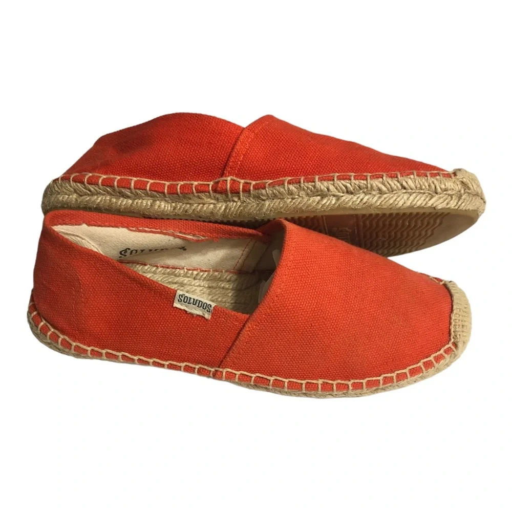 SOLUDOS Dali Espadrilles in Tangerine Red Size 5